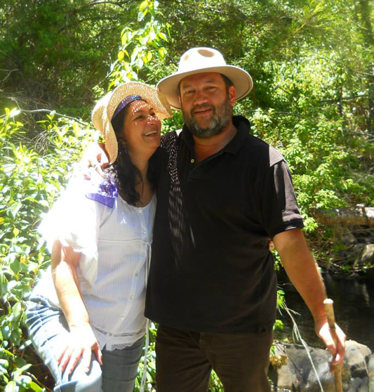 Alex y Marisol, duenos de La Cabana de Piedra